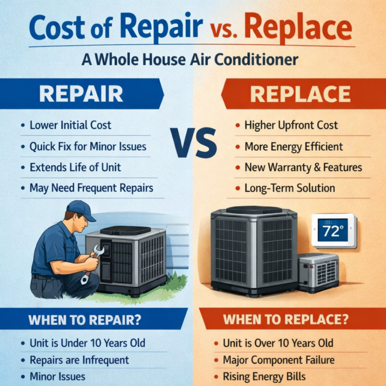 Cost of Repairing vs Replacing an Air Conditioner in Wintersville, OH
